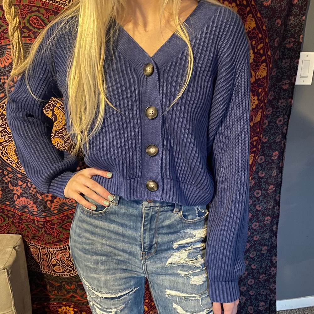 Button down sweater